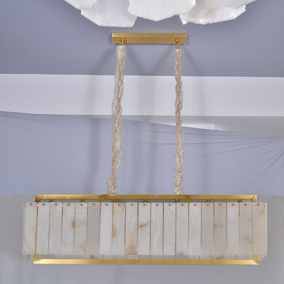 Rectangular Gypsum Chandelier