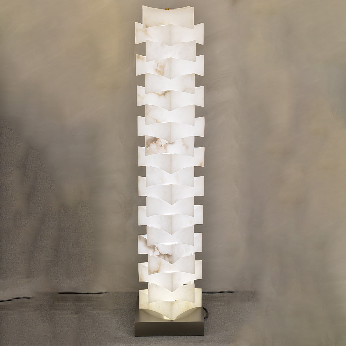 Snowflake Gypsum Stack Floor Lamp