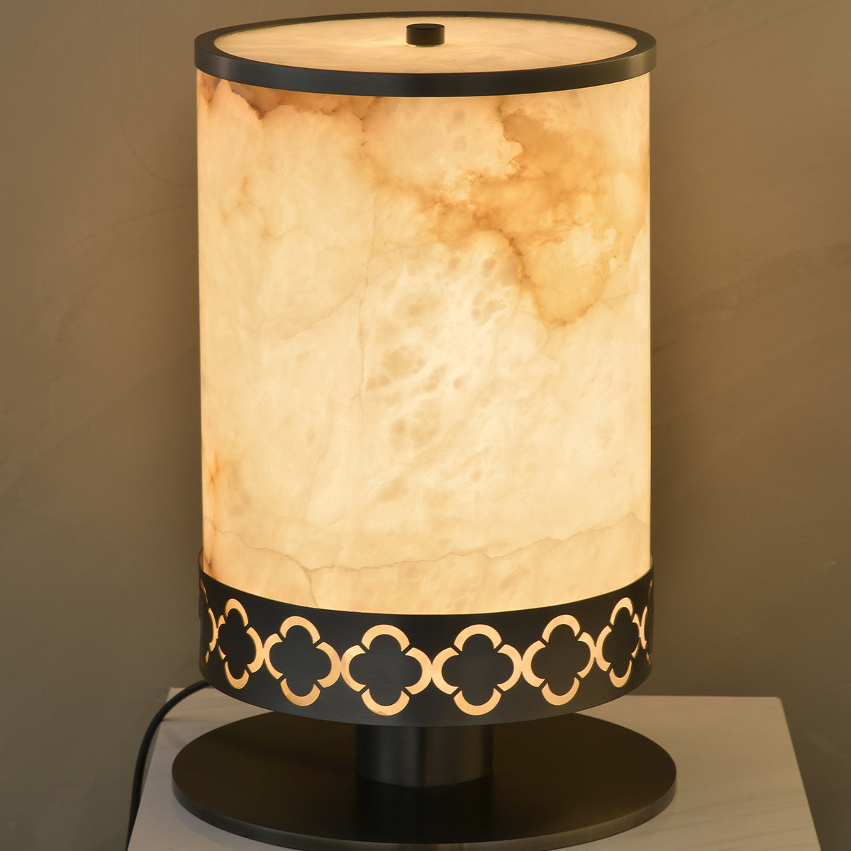 Round Marble Table Lamp