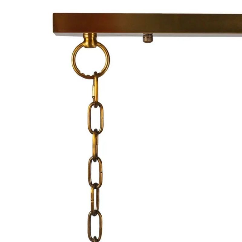 Ole Rectangle Chandelier Alabaster - Ginkgo Petal