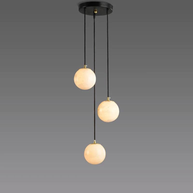 Alabaster Global Wavy Chandelier - Ginkgo Petal