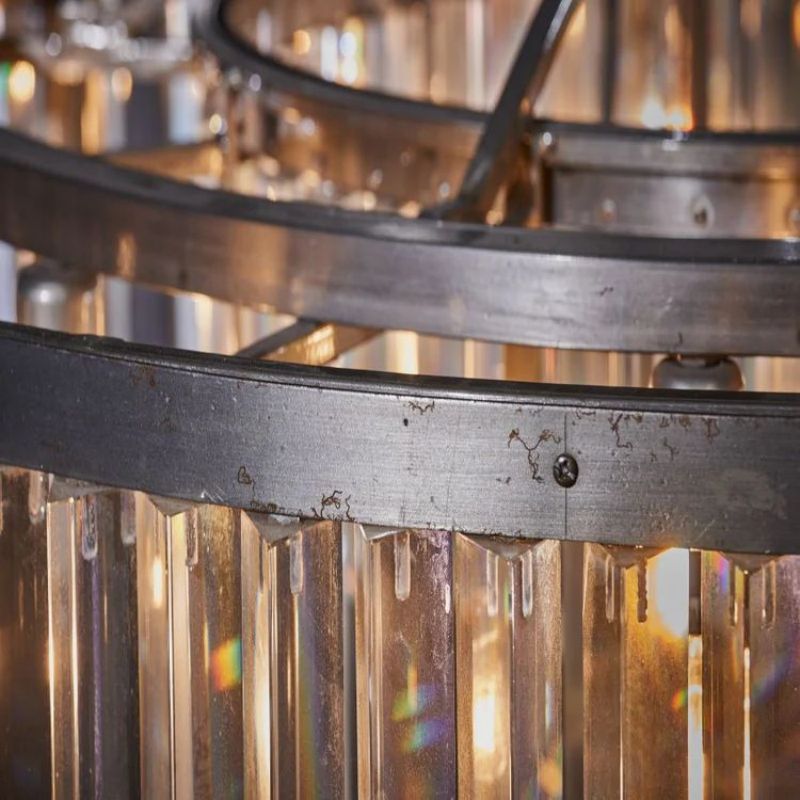 Lita Glass Round Chandelier - Ginkgo Petal