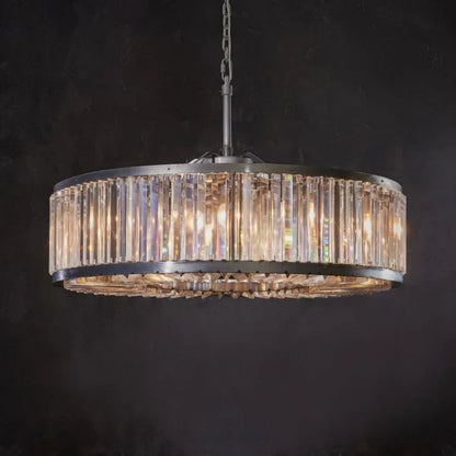 Lita Glass Round Chandelier - Ginkgo Petal