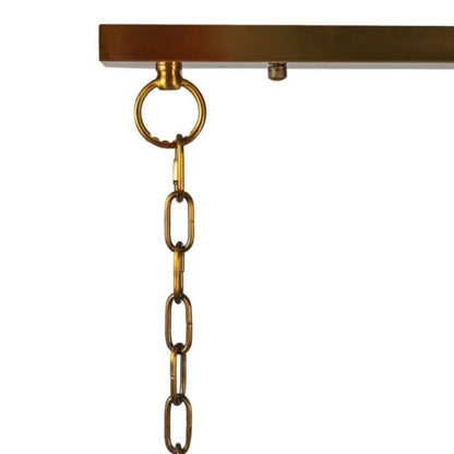 Ole Rectangle Chandelier Alabaster - Ginkgo Petal