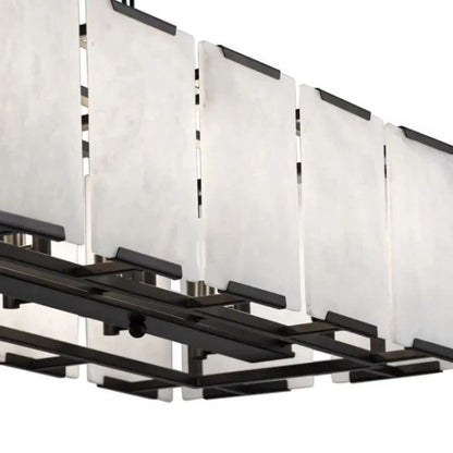 Ole Rectangle Chandelier Alabaster - Ginkgo Petal