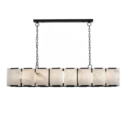 Ole Rectangle Chandelier Alabaster - Ginkgo Petal