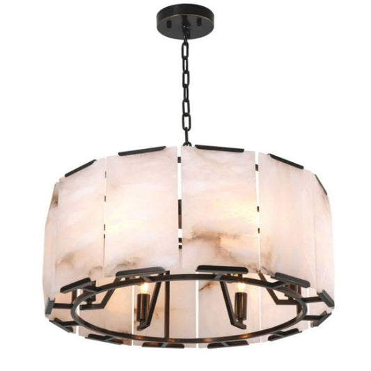 Ole Round Chandelier Alabaster - Ginkgo Petal