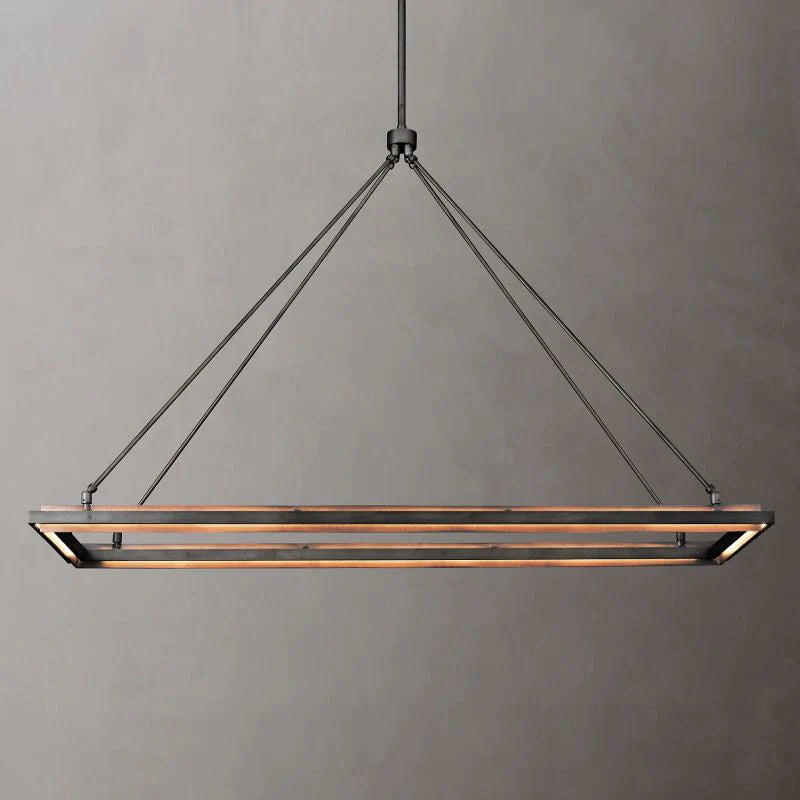 Adin Bronze Rectangular Chandelier 48"/62"