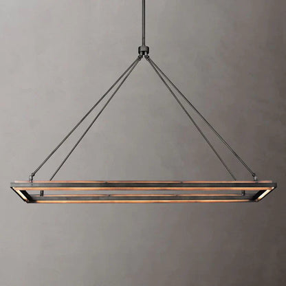 Adin Bronze Rectangular Chandelier 48"/62"